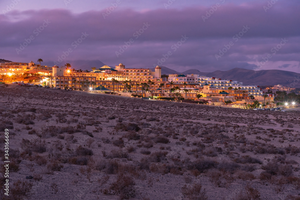 sunset over the ocean Canary Island of Fuerteventura