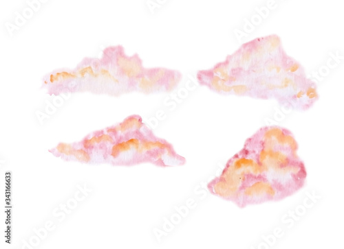 multi-colored watercolor stains. can be used to decorate fabric, cards, booklets, web