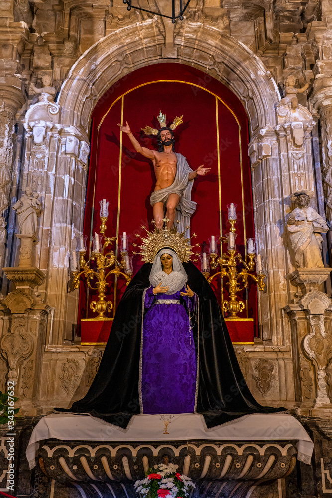 Dome of the Jerez de la Frontera Cathedral San Salvador, Cadiz, Andalusia, Spain