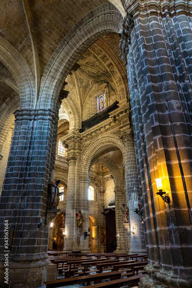 Dome of the Jerez de la Frontera Cathedral San Salvador, Cadiz, Andalusia, Spain