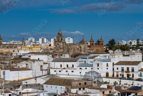 Skyline of historic city Jerez de la Frontera, Andalusia, Spain