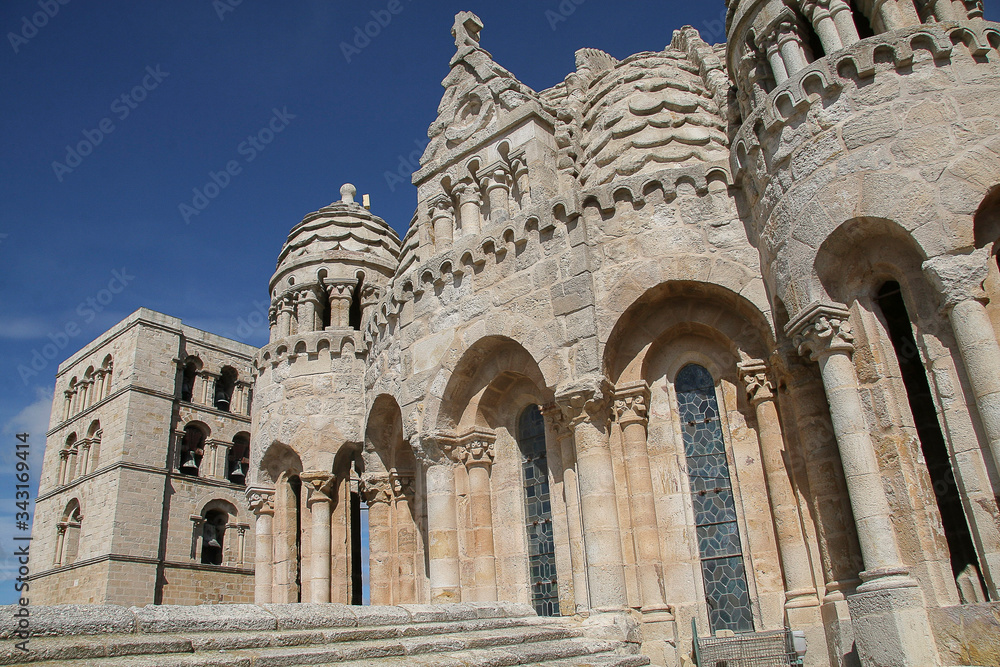 Zamora cathedral in Spain in Europe in sunny day