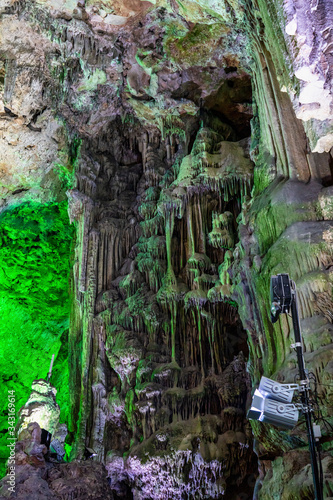 Upper Rock Nature Reserve at Gibraltar. Exploring Old St. Michaels Cave. © rudiernst