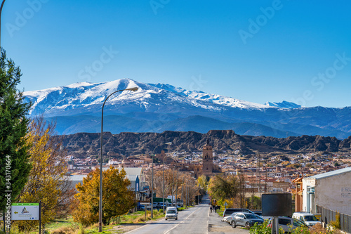 View of Guadix in the Sierra Nevada, province of Granada, Andalusia, Spain. photo