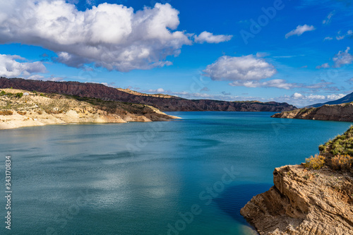Fototapeta Naklejka Na Ścianę i Meble -  Embalse de Negratin reservoir lake in Sierra Nevada National Park in Spain