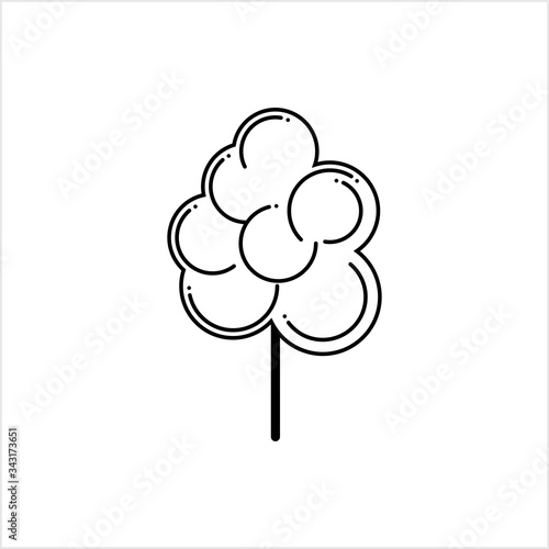 Cotton Candy Icon, Spun Sugar Confection Sweet Candy