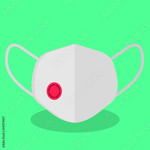 Icona maschera protettiva. Protezione corona virus. Protezione da virus e batteri. COVID-19