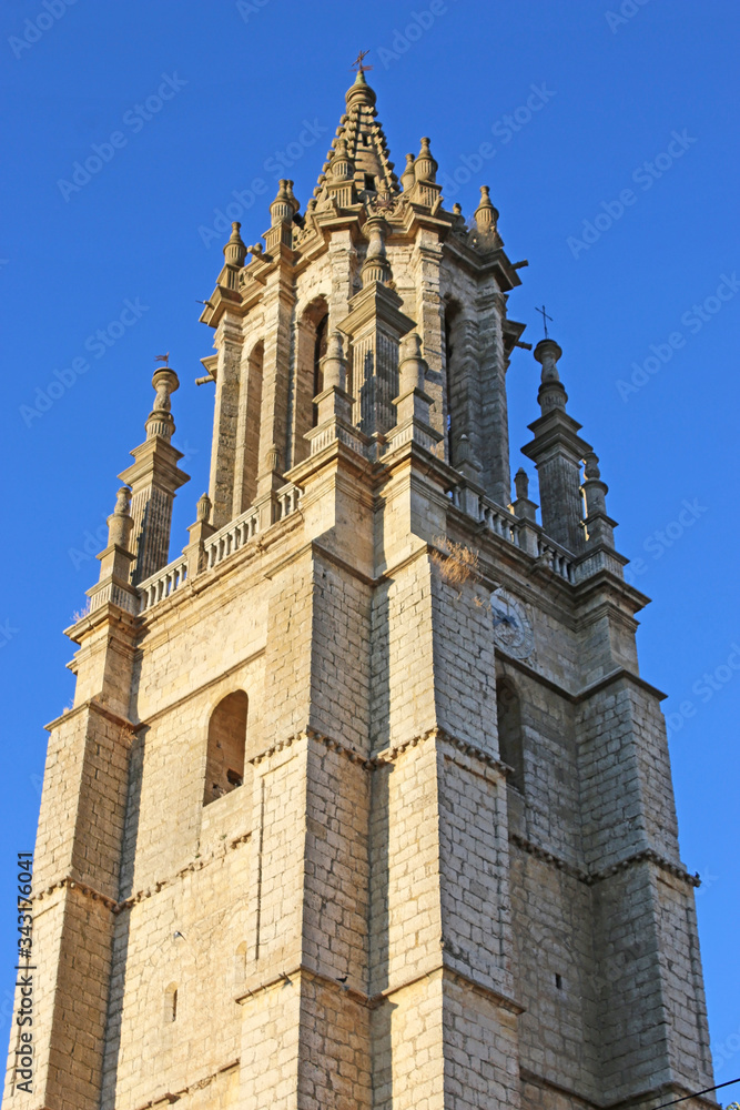 Ampudia Church tower, Spain