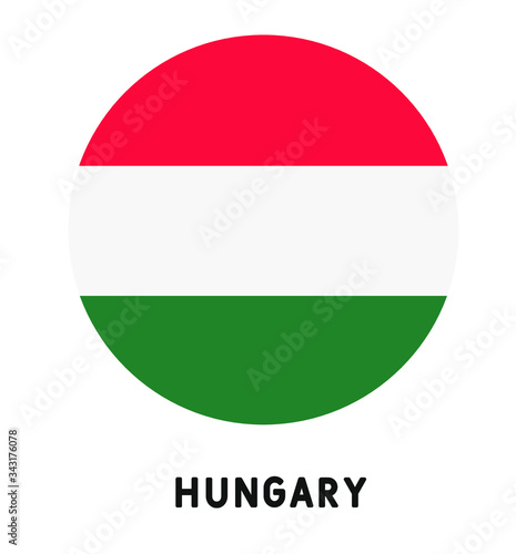 Free Download Vector illustration Hungary flag icon. Round national flag of Hungary.  - GFXLoad