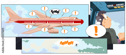 Panic on plane. Sick passenger. Pandemic.