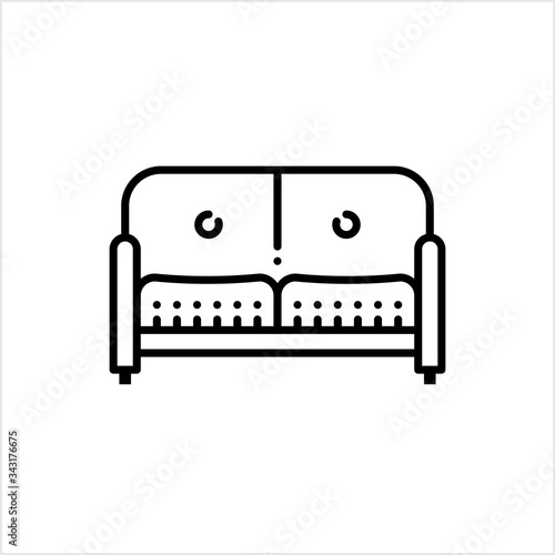 Sofa Icon, Furniture Icon, Couch,, Settee, Futon, Home Office Furniture