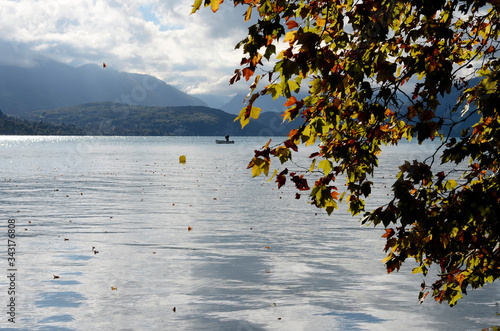 Annecy lake and mountains