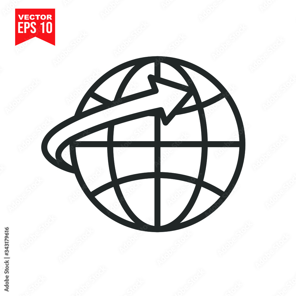 globe icon symbol Flat vector illustration for graphic and web design. globe icon symbol Flat vector illustration for graphic and web design.