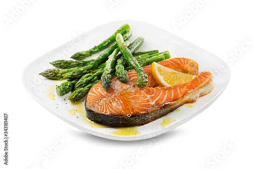 Asparagus and salmon