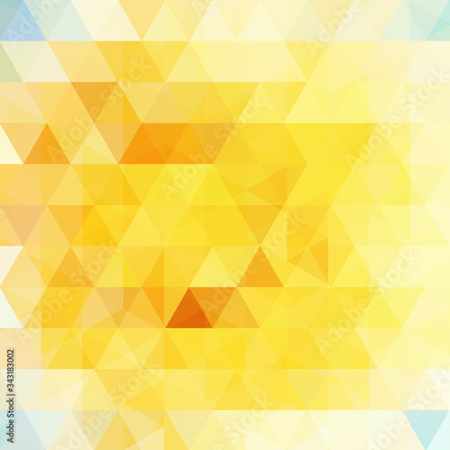 Background of yellow geometric shapes. Abstract triangle geometrical background. Mosaic pattern. Vector EPS 10. Vector illustration
