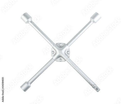 wheel wrench isolated on white background