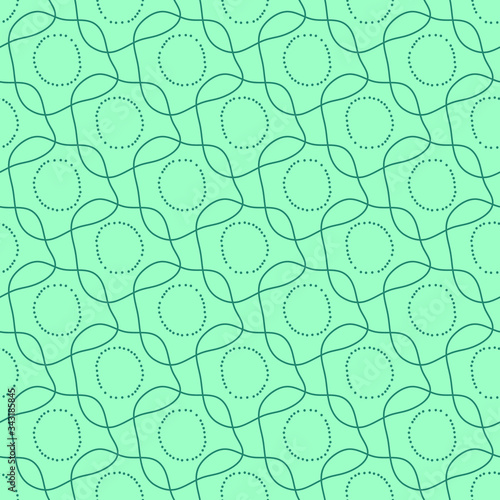 Pastel mint and green vector seamless pattern with geometric shapes. Abstract background for printing brochure  poster  party  summer print  modern textile design  cards.