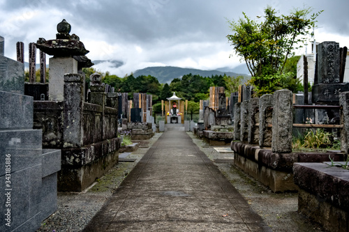 Odawara Cemetery, high up in the city.