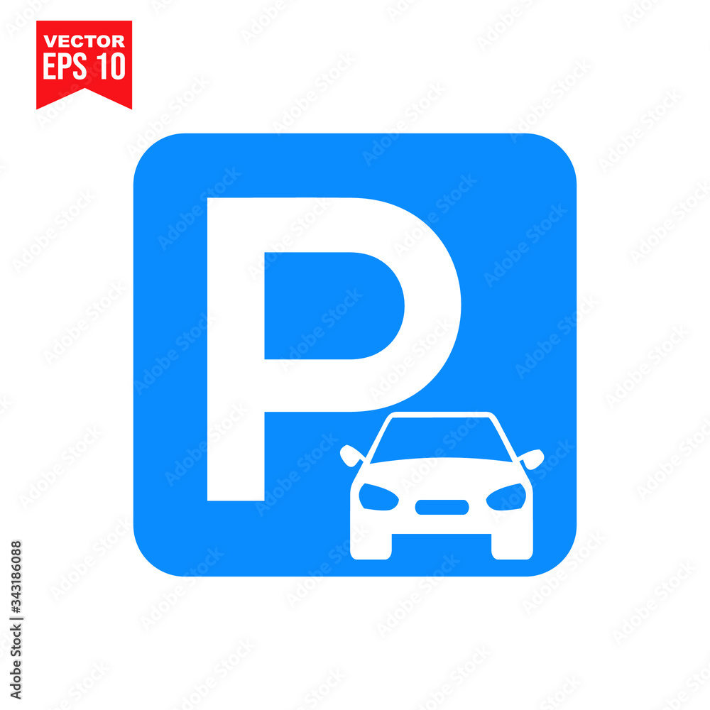 car parking sign symbol Flat vector illustration for graphic and web design. car parking sign symbol Flat vector illustration for graphic and web design.