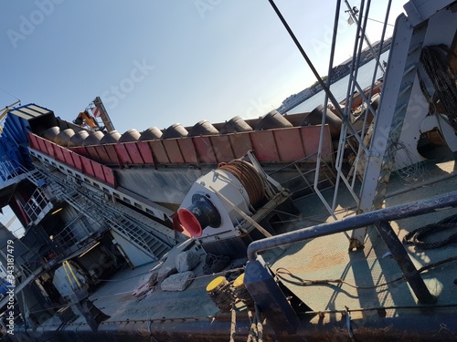 worker on a ship