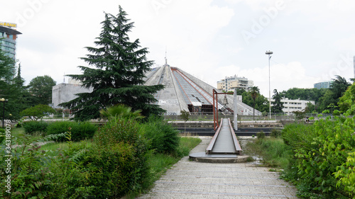 Canvas-taulu The Pyramid of Tirana is a structure and former museum know as Enver Hoxha Museum located in Tirana, the capital of Albania