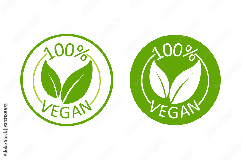 Vegan emblem. Vegan, great design for any purposes. Logo, symbol