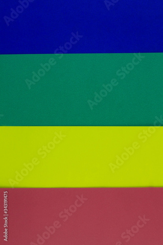 various sheets vertically placed colors