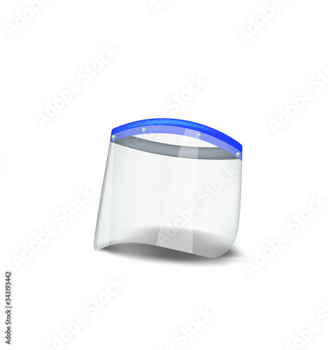 Face cover shield. vector illustration