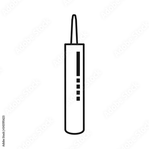 Vector illustration of tube and super symbol. Web element of tube and caulk vector icon for stock.