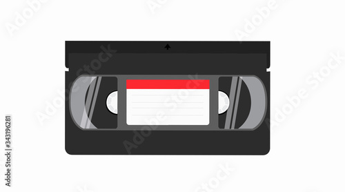 Vector Isolated Illustration of a Videocassette. VHS Tape