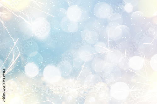 Christmas and New Year holidays background, glitter vintage lights background. defocused.