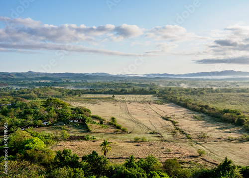 Landscape of the Valley seen from Manaca Iznaga Tower, Valle de los Ingenios, Sancti Spiritus Province, Cuba photo