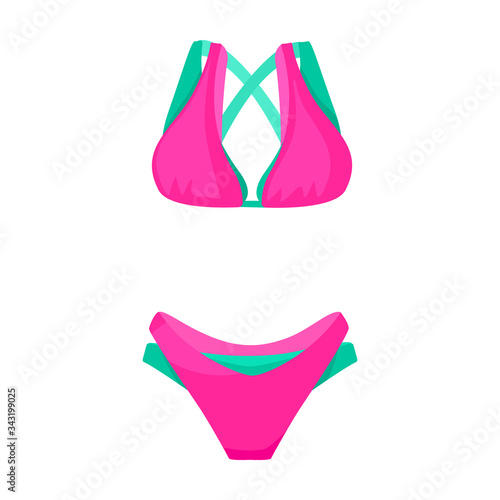Swimsuit vector icon.Cartoon vector icon isolated on white background swimsuit.