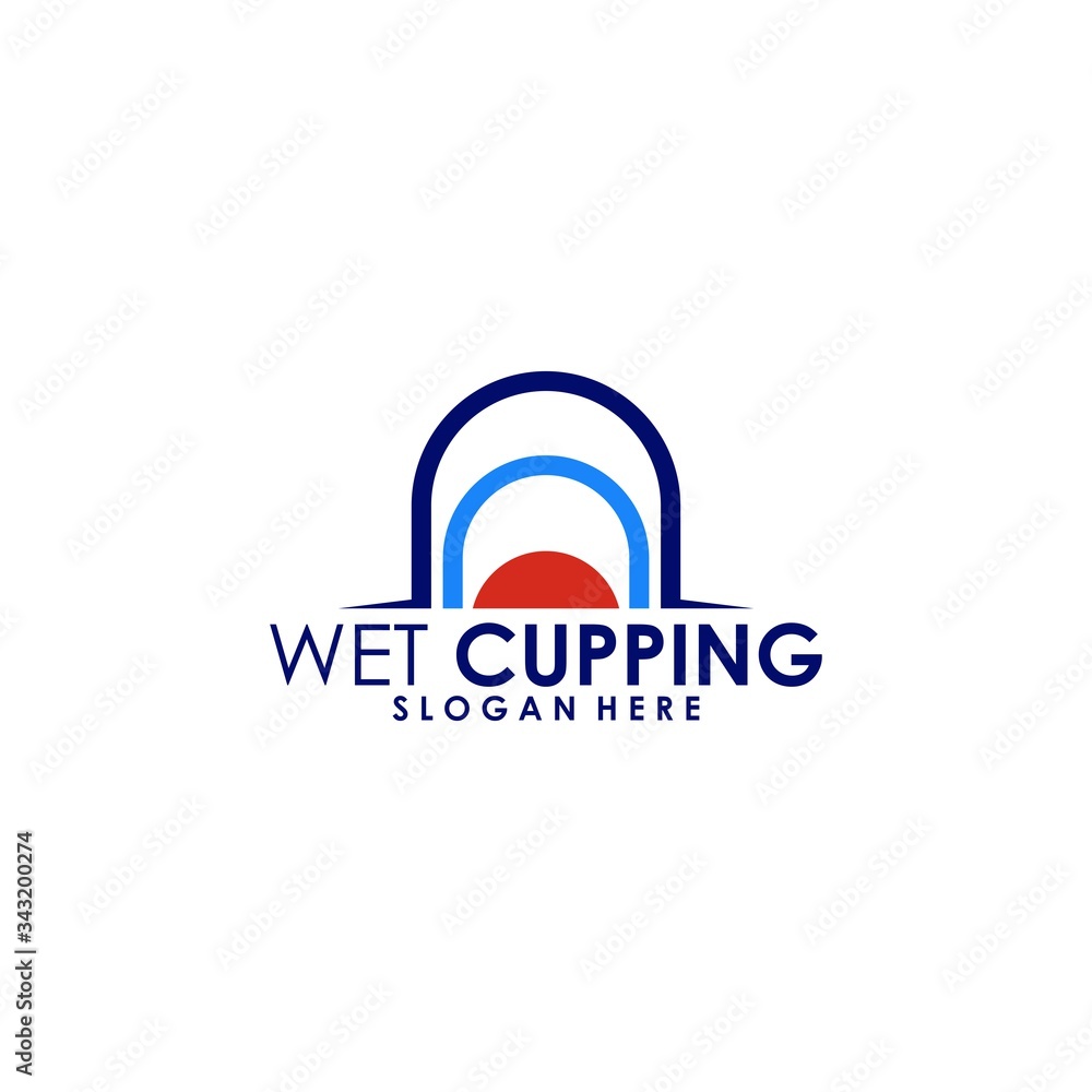 wet cupping clinic logo design concept vector wet cupping clinic logo design concept vector