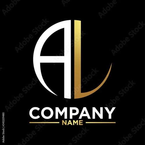 AL initials circle logo monogram designs modern templates luxurious .