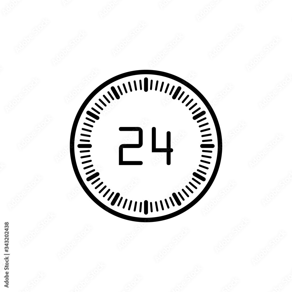 Clock line icon isolated on white background. Black and white simple watches. Time concept Clock line icon isolated on white background. Black and white simple watches. Time concept