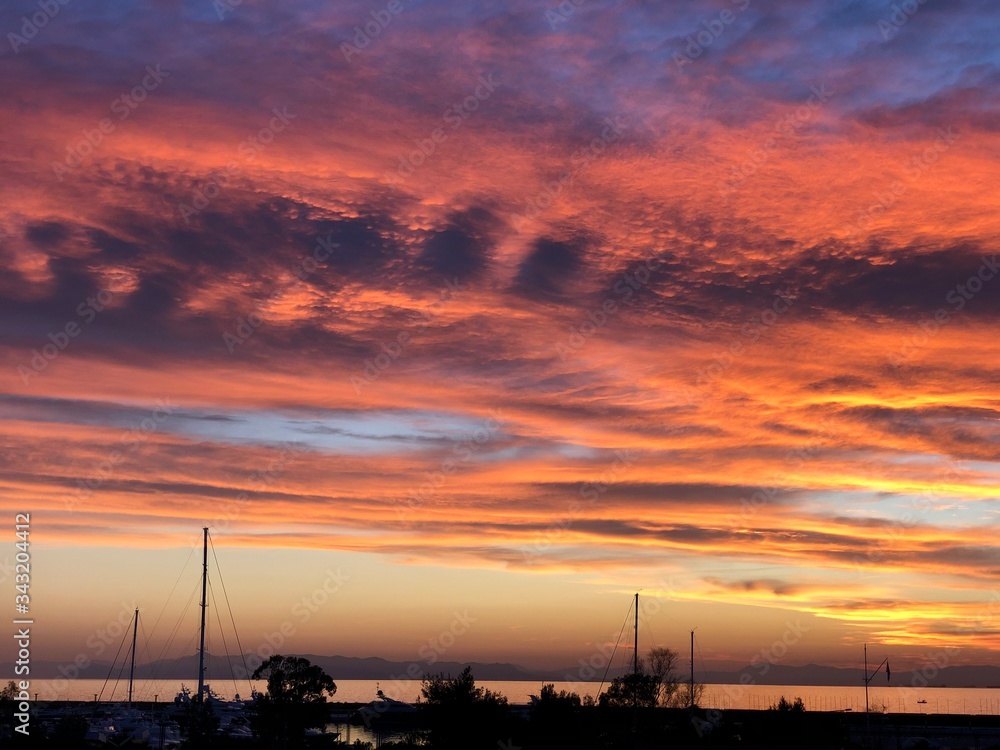 sunset in Greece