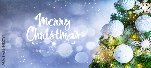 Christmas tree and Christmas decorations