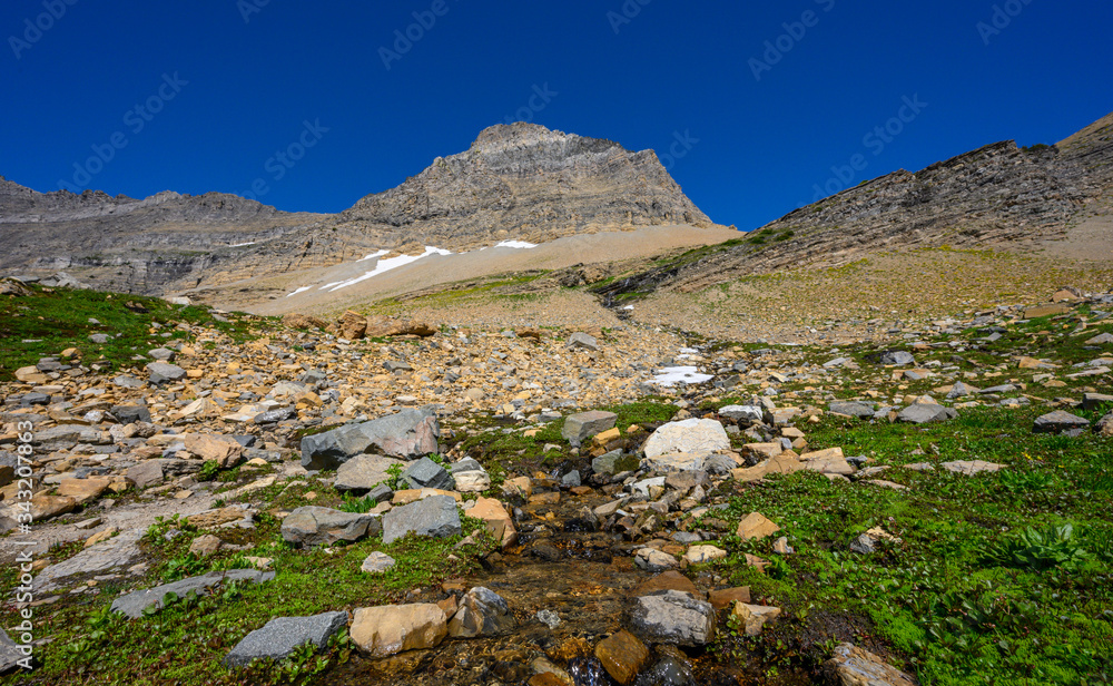 Stream Flows Off Mountain Side