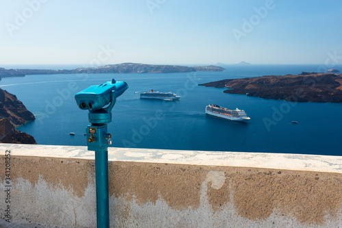 Tourist outlook above sea. 