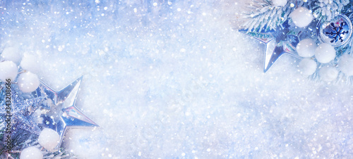 Christmas and New Year holidays background, winter season. Christmas greeting card