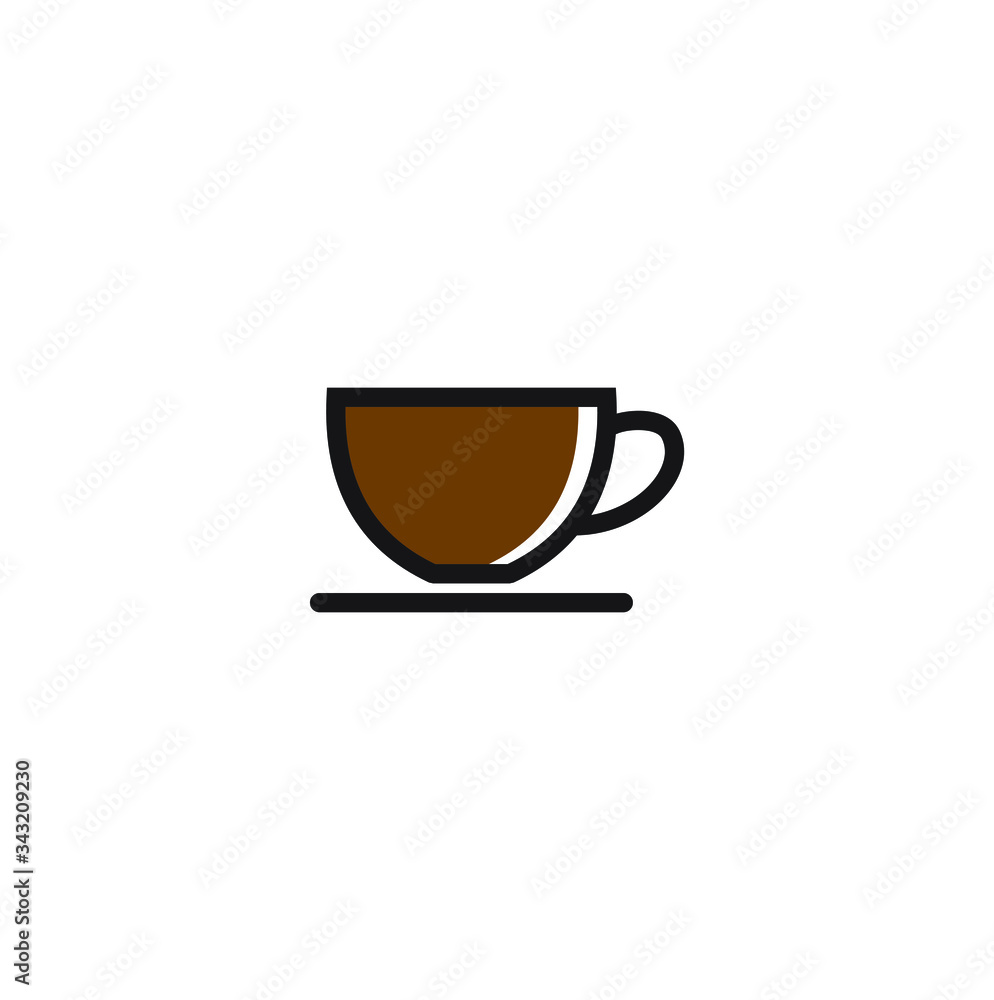 Coffee cup vector logo design illustration. Vector coffee shop template Coffee cup vector logo design illustration. Vector coffee shop template