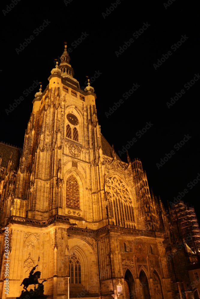 Glowing Prague Cathedral