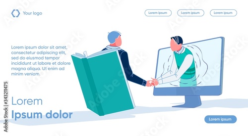 Man from Book Shakes Hands with Guy from Monitor.