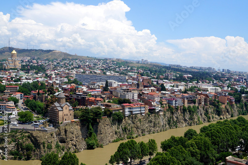 Tbilisi, Georgia.Top view of the city