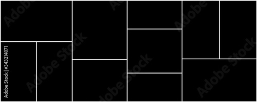 Creative vector Template Collage. Frames for photo.