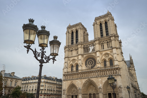 View of the Notre Dame in Paris - France