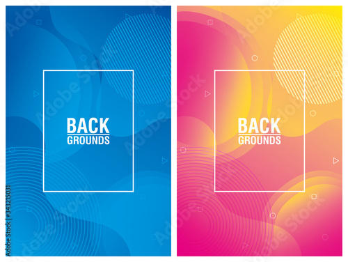 two vibrant colors background icon