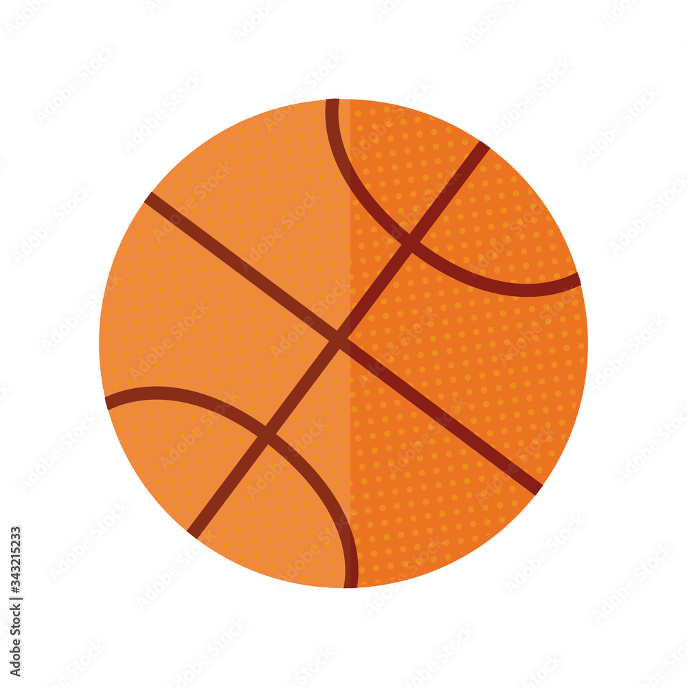 basketball balloon flat detailed style