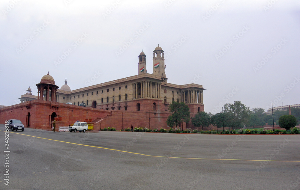 The Rashtrapati Bhavan building  is the official residence of the President of India